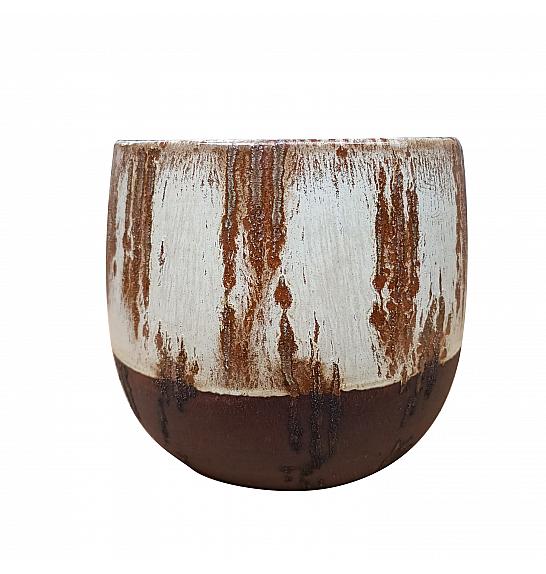 Keramička posuda Cotto Pico krem boje 13 cm