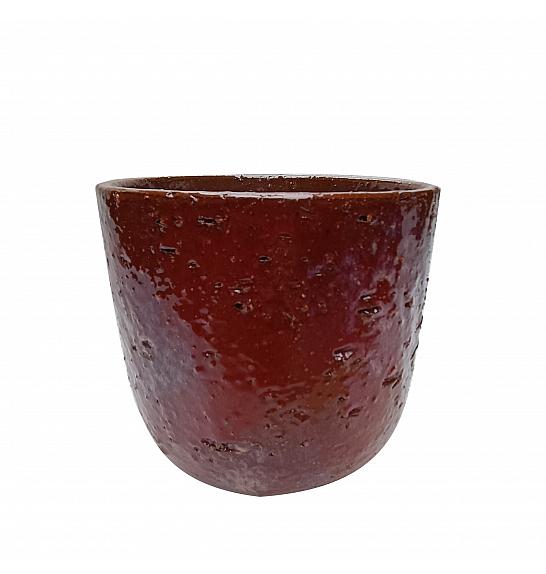 Keramička posuda Coral bordo glazirana 17 cm